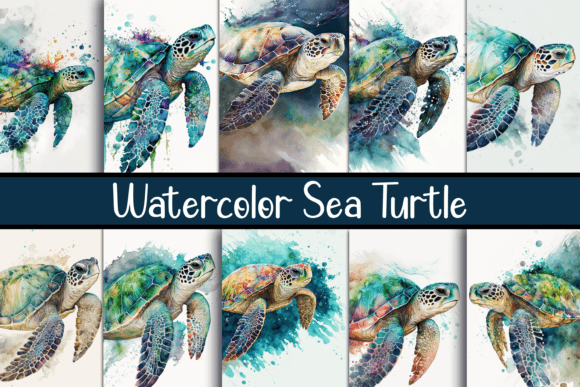 Download Watercolor Sea Turtle Backgrounds - Watercolor sea Collection