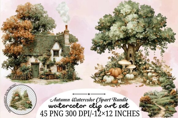 Download Autumn Watercolor Clipart Bundle - Autumn Collection