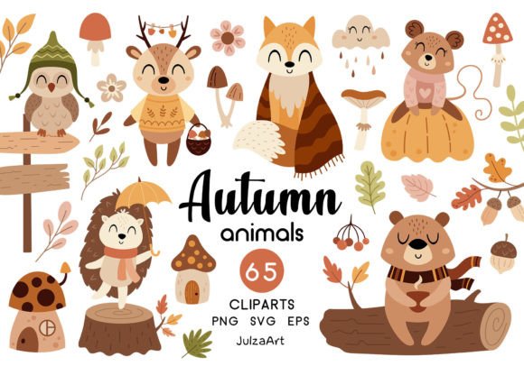 Download Autumn Animals Clipart, Fall Clipart - Autumn Collection