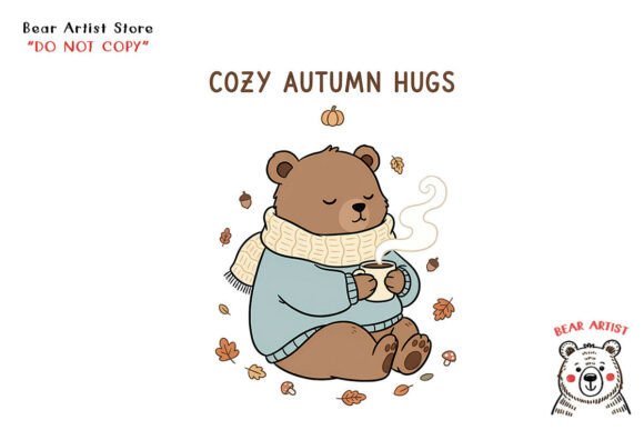 Download Cozy Bear Autumn Hugs - Autumn Collection