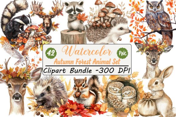 Download Autumn Forest Animal Set - Autumn Collection