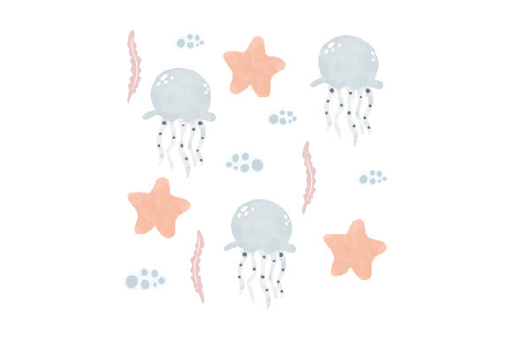 Download Watercolor Sea Animals Pattern - Watercolor sea Collection