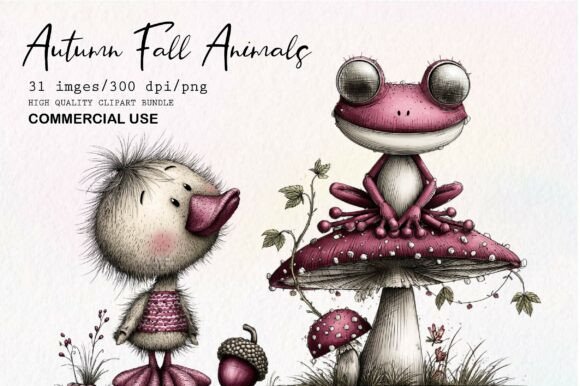 Download Autumn Fall Animals Watercolor Clipart - Autumn Collection