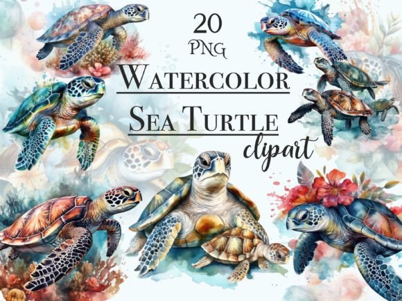 Download Watercolor Sea Turtle Clipart - Watercolor sea Collection