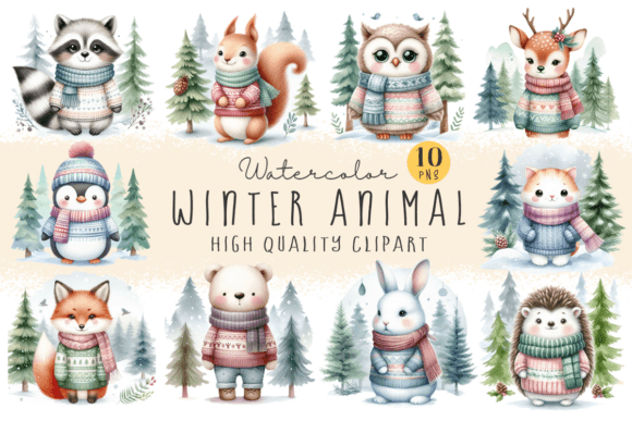 Download Winter Animals PNG Clipart Bundle - Premium Resources