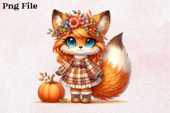 Download Autumn Baby Fox Clipart PNG - Autumn Collection
