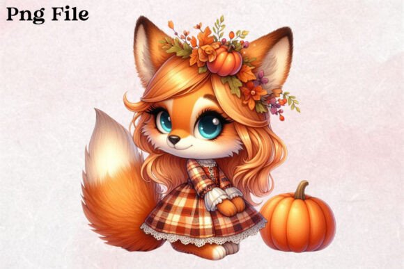 Download Autumn Baby Fox Clipart PNG - Autumn Collection