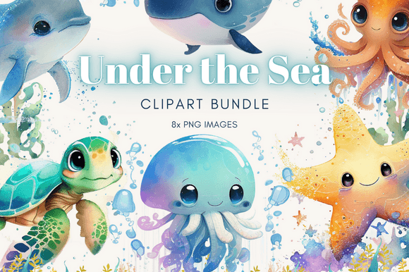 Download Watercolor Sea Animal Clipart - Watercolor sea Collection