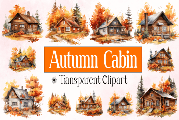 Download Autumn Cabin Transparent Background - Autumn Collection