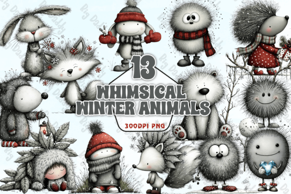 Download Whimsical Winter Animals PNG - Premium Resources