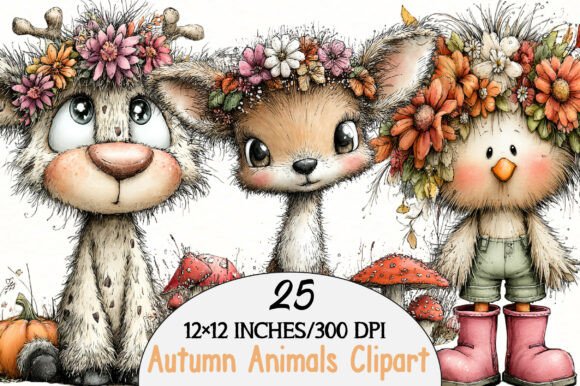 Download Watercolor Autumn Animals Clipart - Autumn Collection