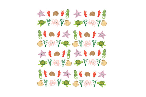 Download Watercolor Sea Animals Pattern - Watercolor sea Collection