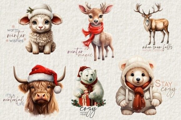 Download Winter Animals PNG Sublimation - Winter animals png Collection