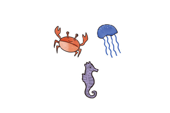Download Watercolor Sea Animals Pattern - Watercolor sea Collection
