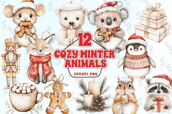 Download Cozy Winter Animals PNG - Premium Resources