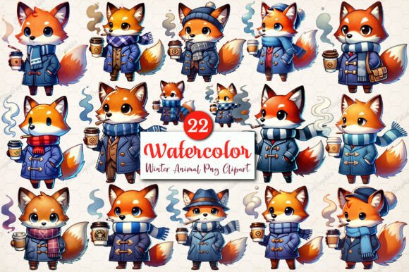 Download Watercolor Winter Animals PNG Clipart - Premium Resources